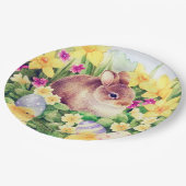 キュートイースターバニーホリデーパーティー ペーパープレート (アングル)