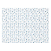 キュートイースターバニーラビットブルーホワイトティーポット卵 テーブルクロス (正面(横))