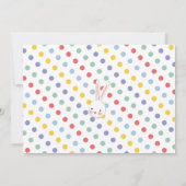 キュートイースターバニー水玉模様ブランチ招待状 招待状 (裏面)