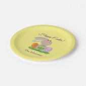 キュートイースターバニー紙パーティー紙プレート ペーパープレート (アングル)