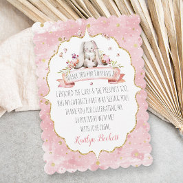 キュートイースターバニー誕生日 サンキューカード