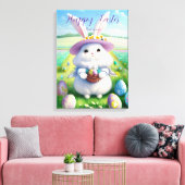 キュートイースターバニー01 キャンバスプリント (インサイチュ (リビング))