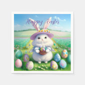 キュートイースターバニー01 スタンダードカクテルナプキン (正面)