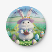 キュートイースターバニー01 ペーパープレート (正面)
