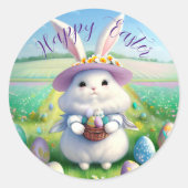 キュートイースターバニー01 ラウンドシール (正面)