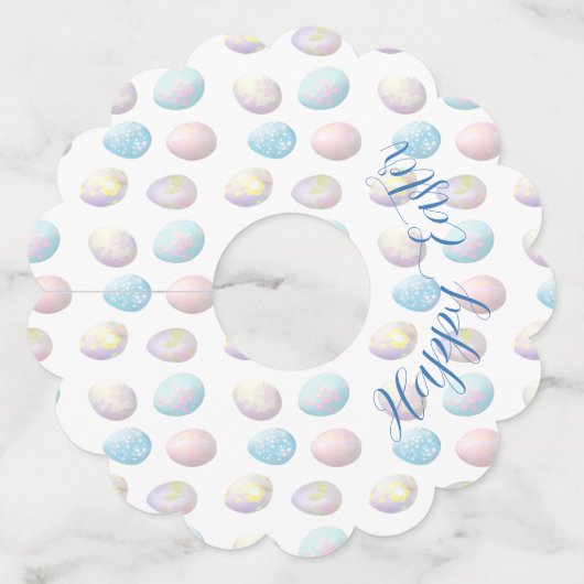 キュートイースターバニー01 ワイングラスタグ (正面)