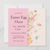 キュートイースターバニー&シックエッグ招待状 招待状 (正面)