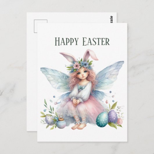キュートイースターフェアリー追加文字 ポストカード (正面/裏面)