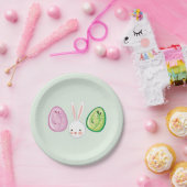 キュートイースターブンニエッグ狩り&ブランチ紙プレート ペーパープレート (パーティー)