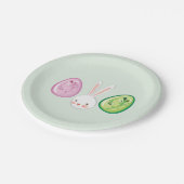 キュートイースターブンニエッグ狩り&ブランチ紙プレート ペーパープレート (アングル)