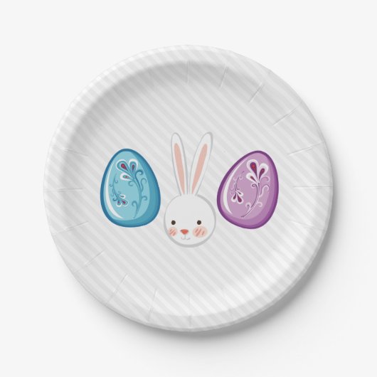 キュートイースターブンニエッグ狩り&ブランチ紙プレート ペーパープレート (正面)