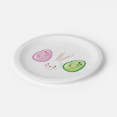 キュートイースターブンニエッグ狩り&ブランチ紙プレート ペーパープレート (アングル)