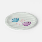 キュートイースターブンニエッグ狩り&ブランチ紙プレート ペーパープレート (アングル)