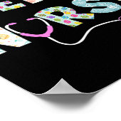 キュートイースターペッツナースバニー耳ハッピーイースター卵 ポスター (角)