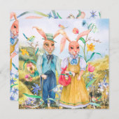 キュートイースターホリデーカード シーズンカード (正面/裏面)