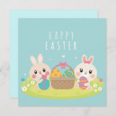 キュートイースターホリデーカード シーズンカード (正面/裏面)