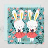 キュートイースターホリデーカード シーズンカード (正面/裏面)