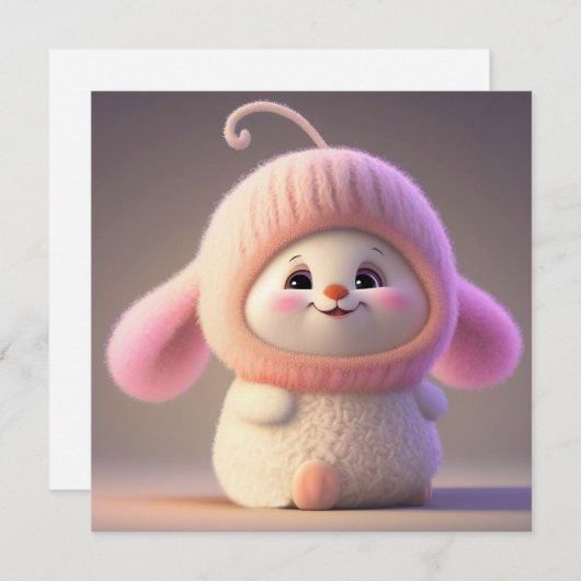 キュートイースターホリデーカード シーズンカード (正面/裏面)