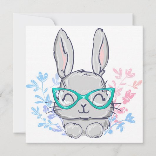 キュートイースターホリデーカード シーズンカード (正面)