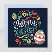 キュートイースターホリデーカード シーズンカード (正面/裏面)