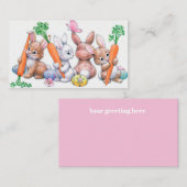 キュートイースターミニレトロヴィンテージ 名刺 (正面/裏面)