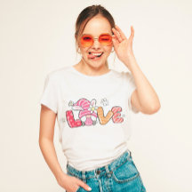 キュートイースターラブピンクバニー格言ガーリー花