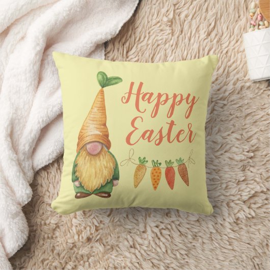 キュートイースター格言イエロー装飾用クッション クッション (ブランケット)