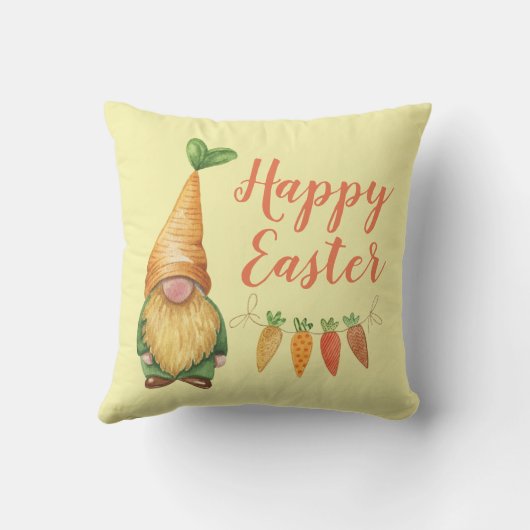 キュートイースター格言イエロー装飾用クッション クッション (裏面)