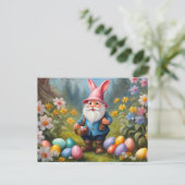 キュートイースター格言イン春ガーデンイラストレーション シーズンポストカード (スタンド正面)