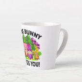 キュートイースター格言デザイン カフェラテマグ (右アングル)