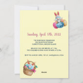 キュートイースター格言卵狩り招待状 シーズンカード (裏面)