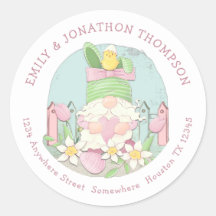 キュートイースター格言名差出人住所ティール（緑がかった色）ピンク