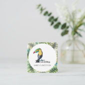 キュートゥーカンキーパーウォーターカラーイラストレーション スクエア名刺 (スタンド正面)