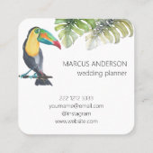 キュートゥーカンキーパーウォーターカラーイラストレーション スクエア名刺 (裏面)