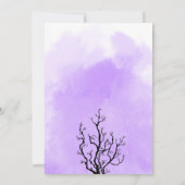 キュートウィザードパープルオレンジハロウィーン誕生日 招待状 (裏面)