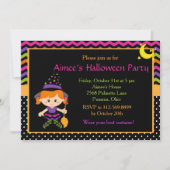 キュートウィッチガールハローウィンパーティ 招待状 (正面)