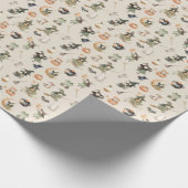 キュートウィッチキッズハロウィーン誕生日 ラッピングペーパー (角)