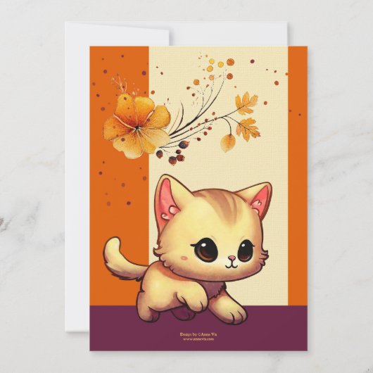 キュートウィッチキッズ誕生日ハローウィンパーティ 招待状 (裏面)