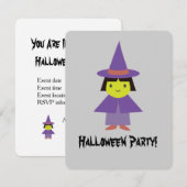 キュートウィッチハローウィンパーティ招待状 招待状 (正面/裏面)