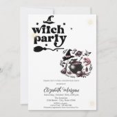 キュートウィッチパーティー誕生日 招待状 (正面)