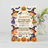 キュートウィッチ&カボプキンパッチハロウィーン誕生日 招待状 (スタンド正面)