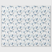 キュートウィンターイェティホリデーホワイト ラッピングペーパー (フラット)