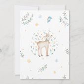 キュートウィンターウッドランドベビーシャワー招待状 招待状 (裏面)