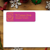 キュートウィンタースノーフレークドードル差出人住所 ラベル