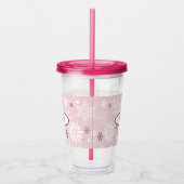 キュートウィンタースノーフレークホリデーシーズン アクリルタンブラー (右)