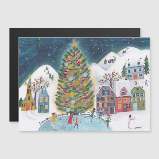 キュートウィンターハウスヴィレッジシーンクリスマス (正面/裏面)