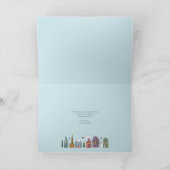 キュートウィンターハウスヴィレッジシーンクリスマス シーズンカード (内部)