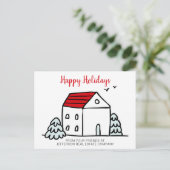 キュートウィンターハウス実在エステート企業のビジネス シーズンポストカード (スタンド正面)