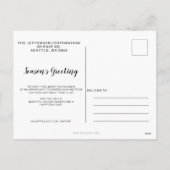 キュートウィンターハウス実在エステート企業のビジネス シーズンポストカード (裏面)