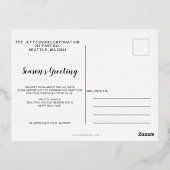 キュートウィンターハウス実在エステート企業のビジネス 箔シーズンポストカード (裏面)